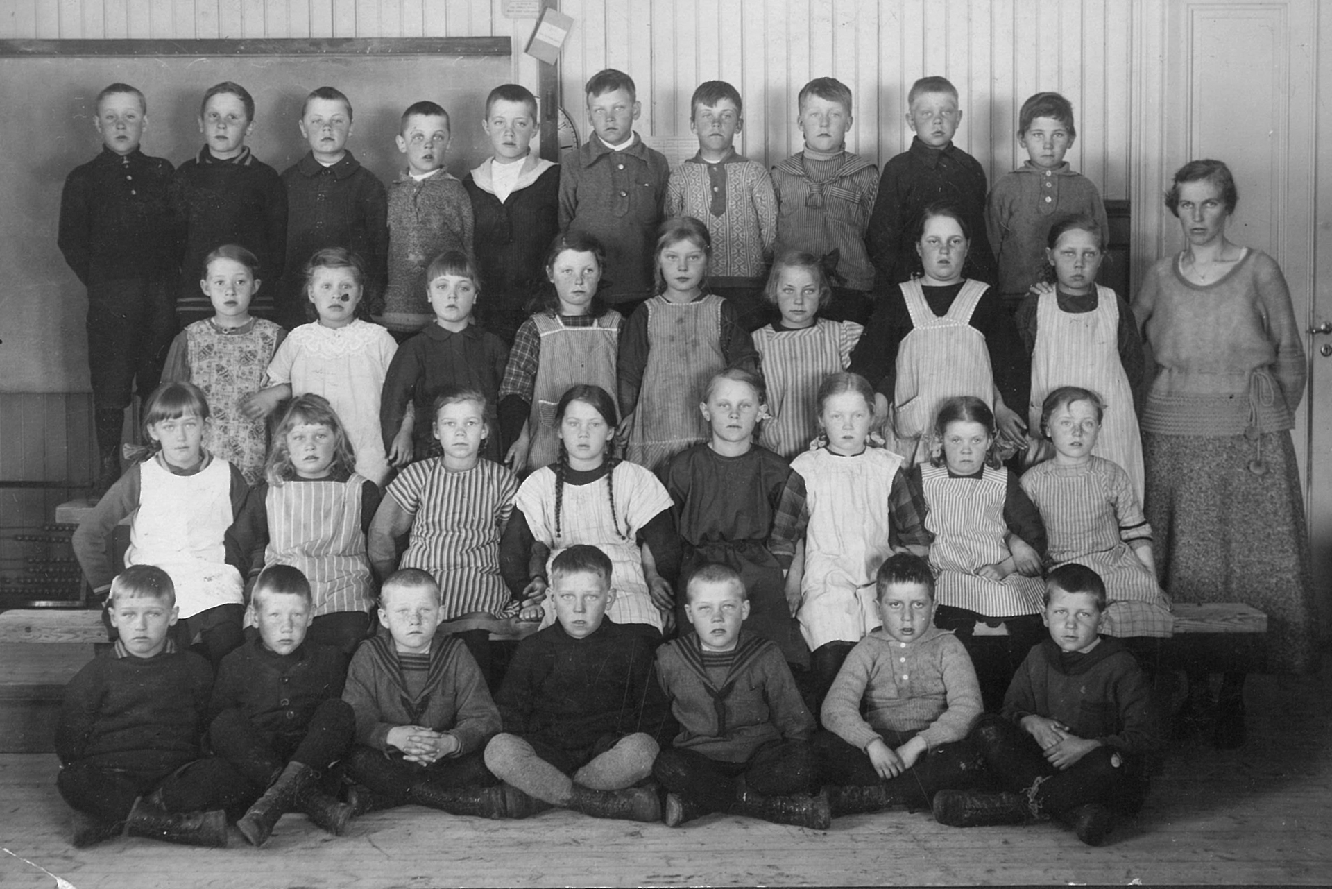 Skolklass i Nylands skola