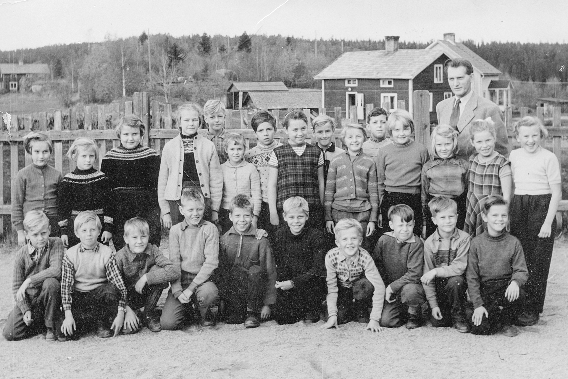 Skolklass i Nylands skola